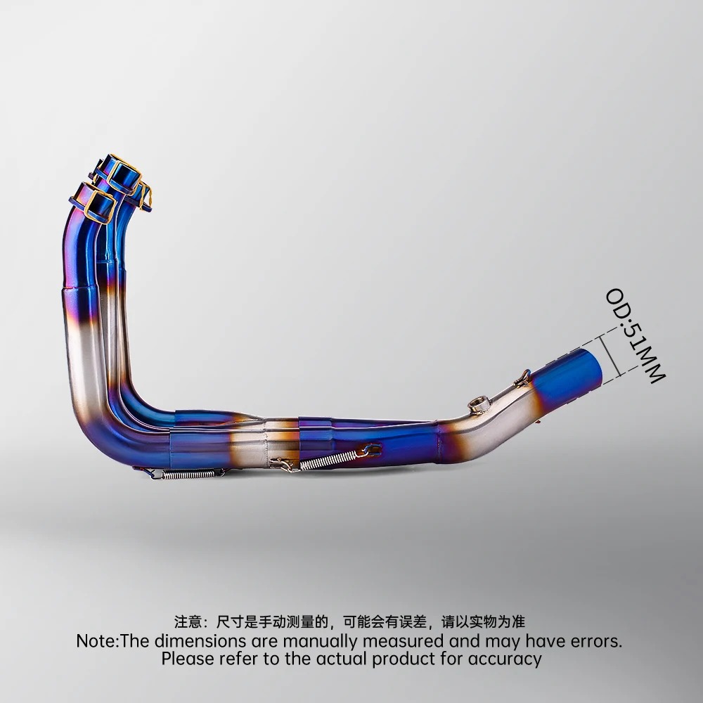 For R6 2006-2020 Full Exhaust System Motorcycle Exhaust Slip on 51mm Front Pipe Link Connect 51mm